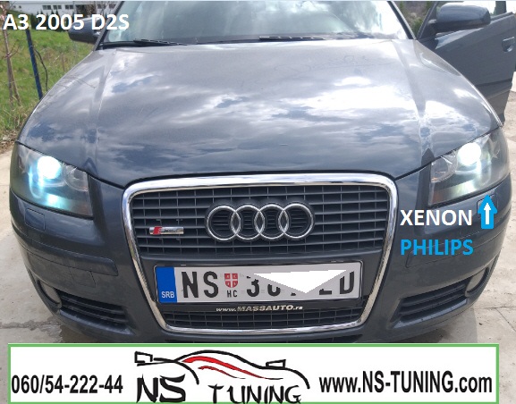 audi a3 8p xenon svetla d2s sijalica philips ugradnja novi sad tuning